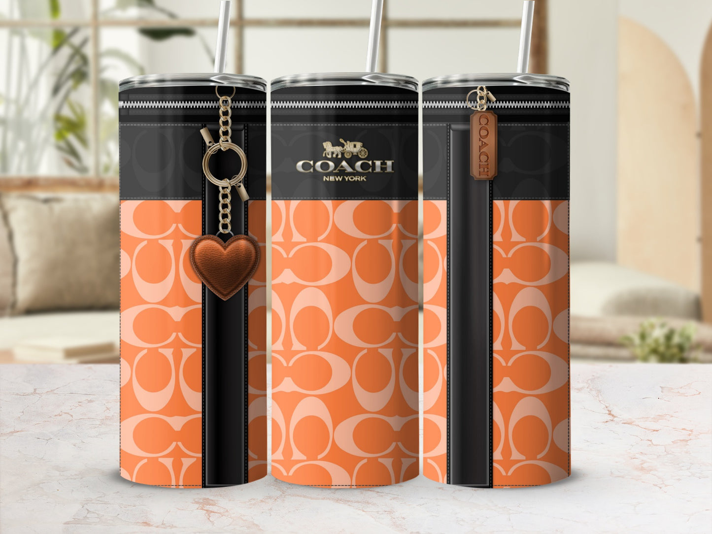 Stylish Coach New York Signature Design Tumbler