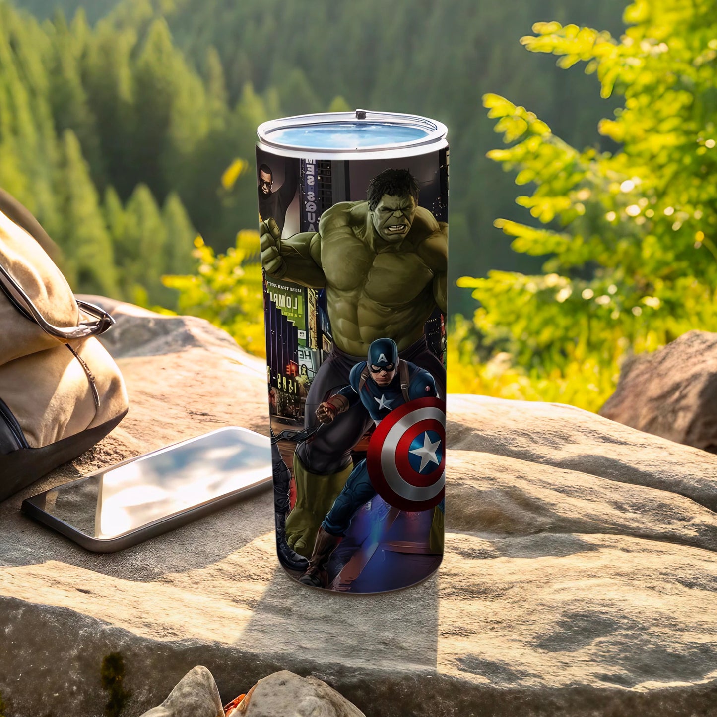 Hulk and Captain America Insulated Tumbler for Outdoors