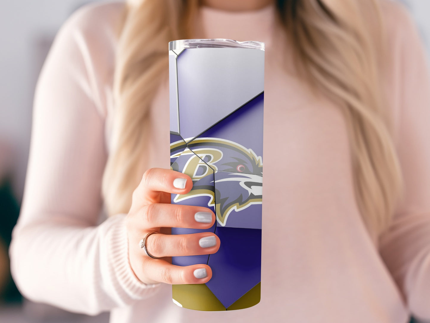 Baltimore Ravens Artistic Shattered Design Theme Tumblers