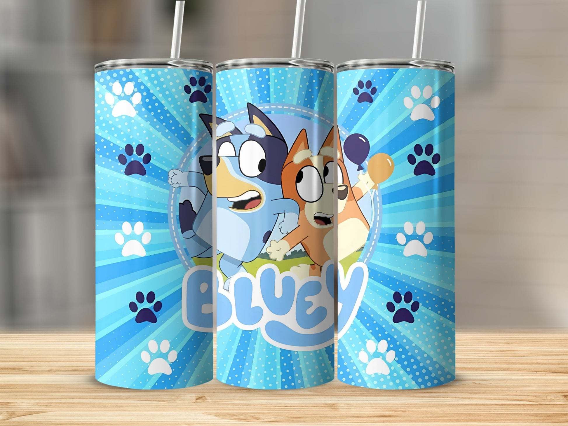 Bluey Themed Kids Cartoon Drinkware Tumbler