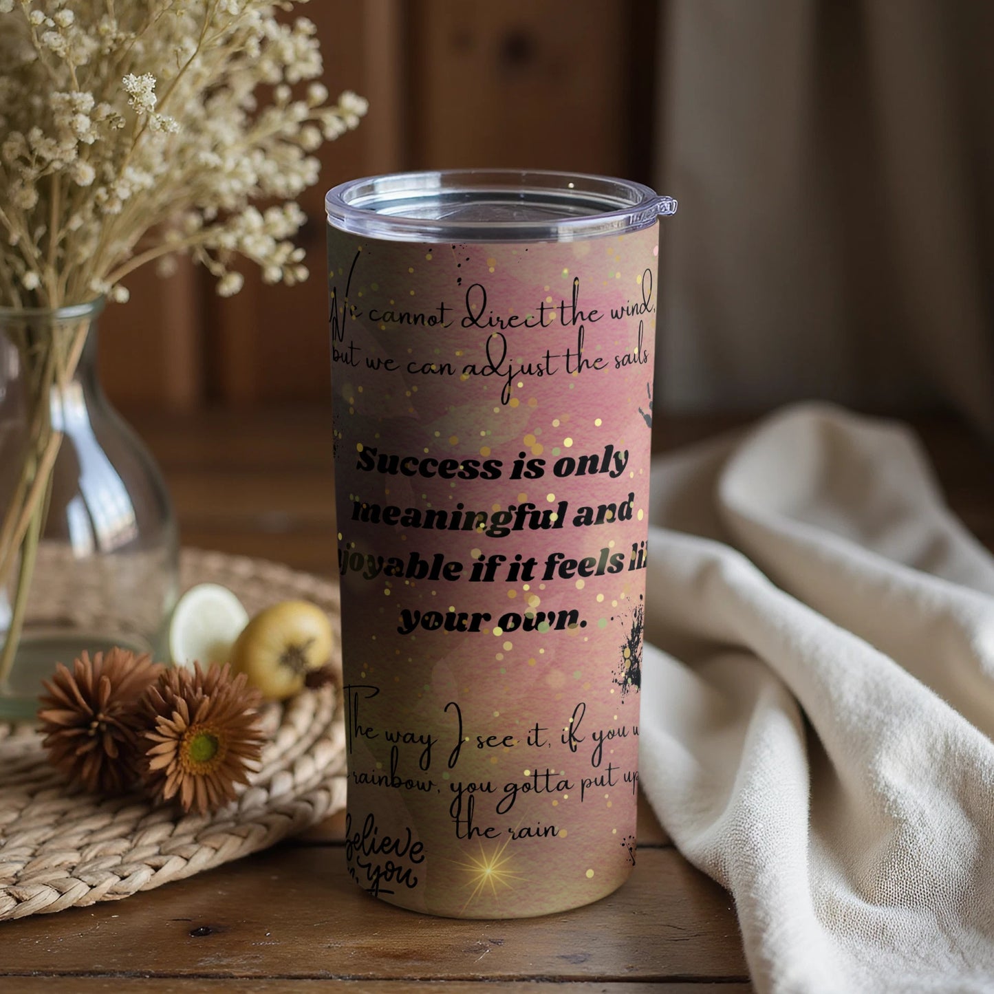 Success Meaningful Enjoyable Tumbler Motivational Gift