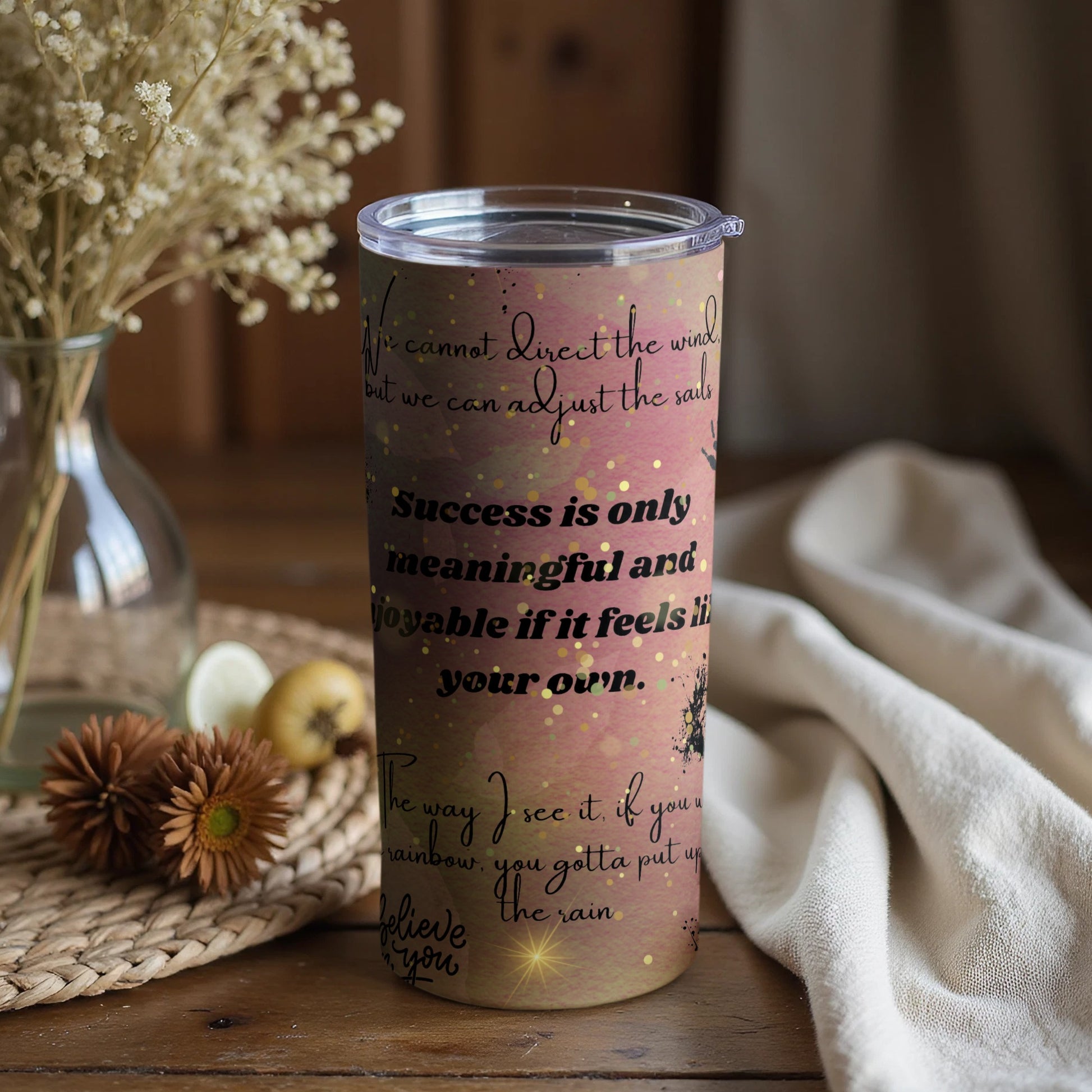 Success Meaningful Enjoyable Tumbler Motivational Gift