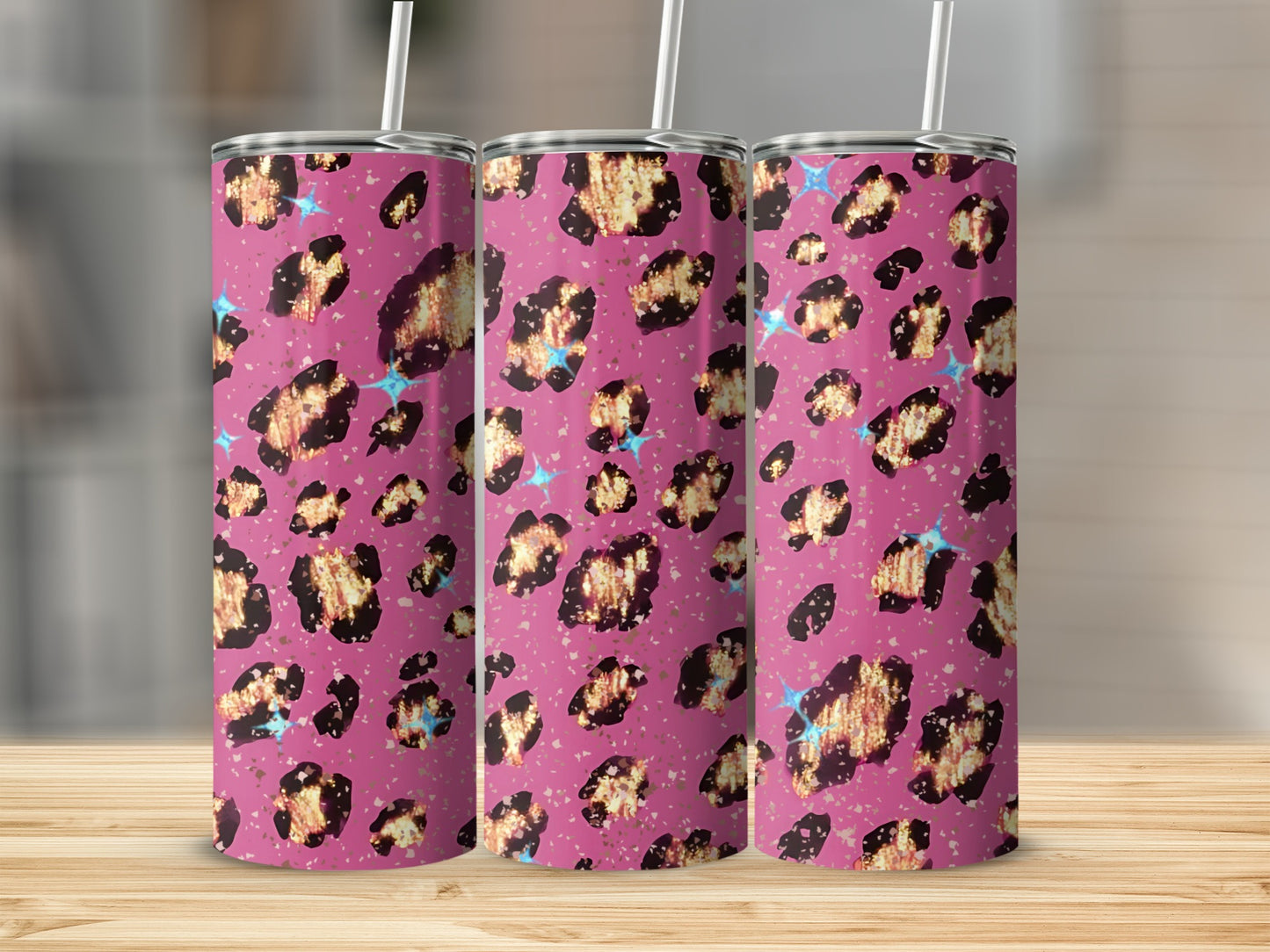 Colorful Leopard Print Stainless Steel Tumbler