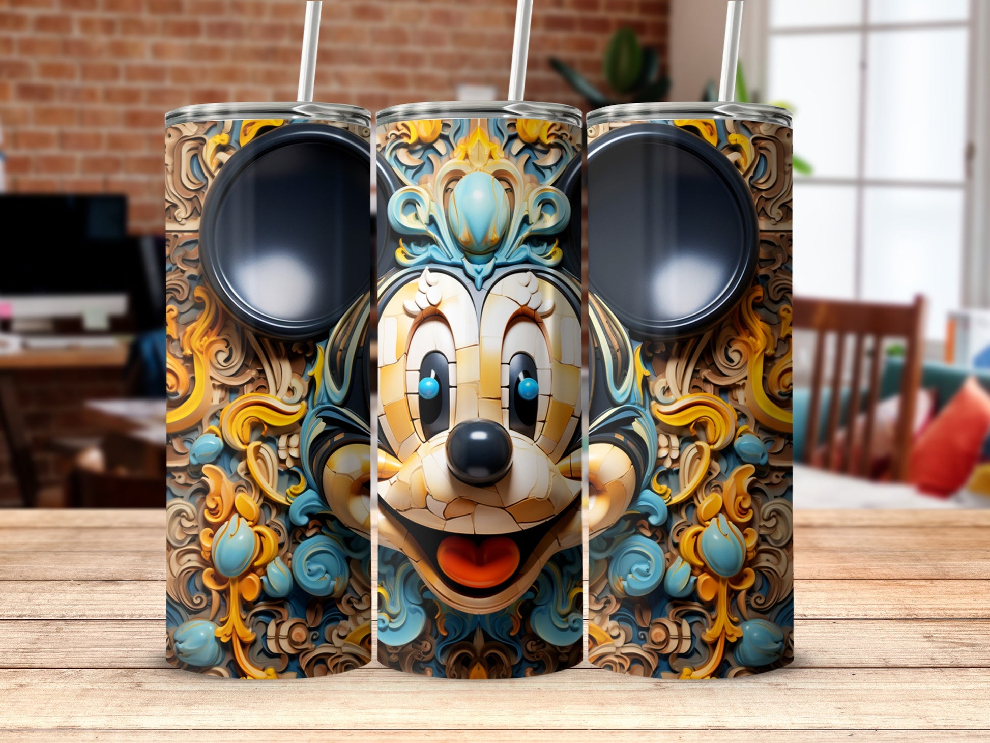 Whimsical Cartoon Character Art Design Tumbler Cup