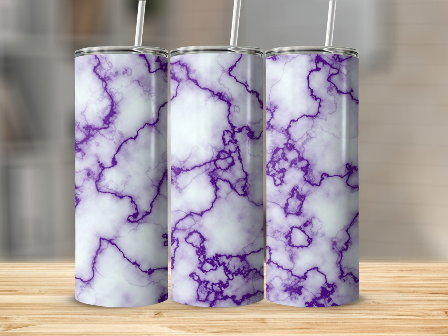 Purple Veins Abstract Design Decorative Pattern Tumblers