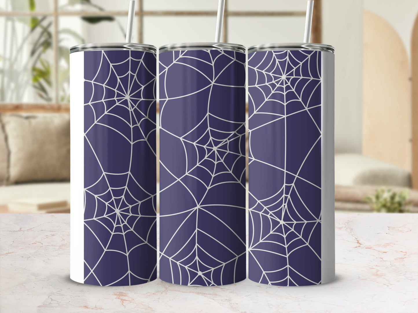 Spiderweb Design Dark Purple Insulated Tumbler product type
