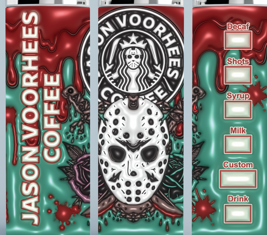 Jason Voorhees Starbucks Coffee tumbler