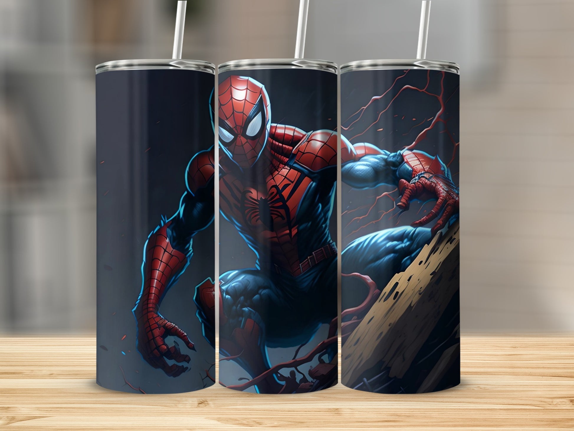 Superhero Inspired Tumbler with Bold Graphic Design