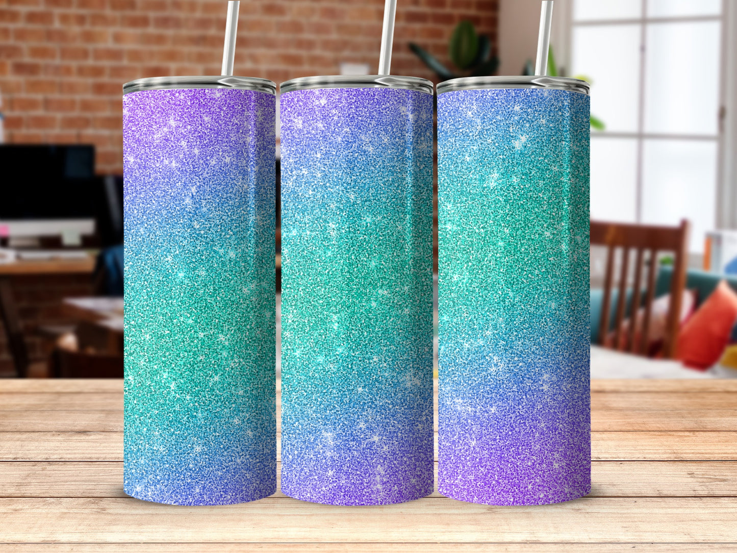 Glitter Gradient Sparkle Tumblers for Everyday Use