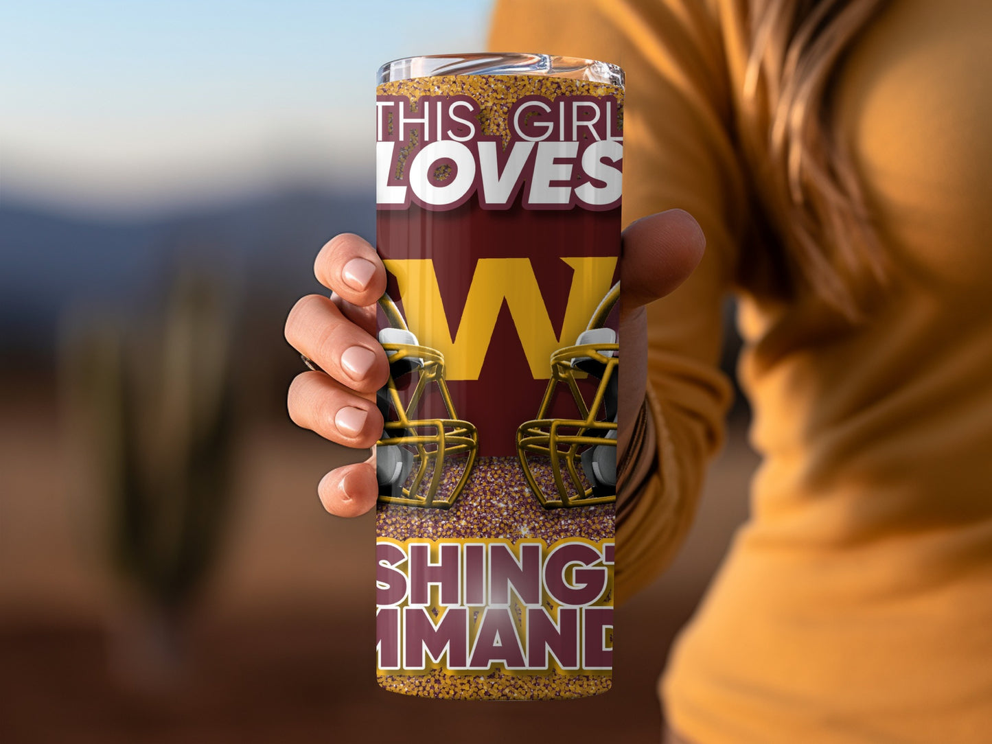 This Girl Loves Washington Commanders Gold Stars Tumblers