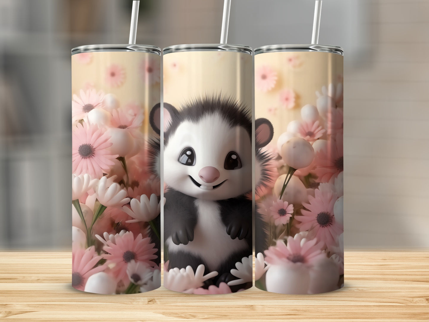 Sweet possum big eyed pink flowers design tumbler product type
possum
opossum
cute animal
cartoon animal
pink flowers
floral design
spring flowers
pastel flowers
whimsical art
adorable design
charming graphic
sweet creature
animal lover
wildlife art
drinkware
insulated tumbler
beverage holder
travel cup
unique gift
nature inspired