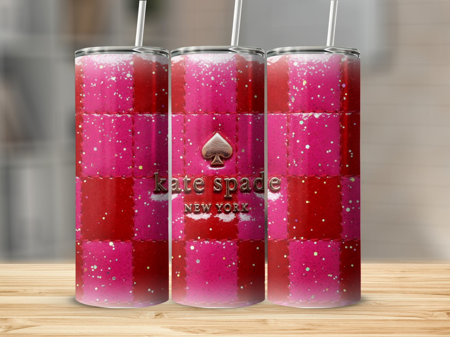 Inspired By Fabulous Kate Spade New York Checkered Patterned Tumblers