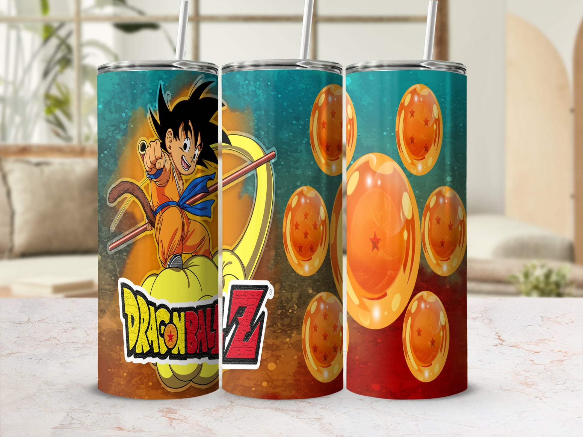 Dragon Ball Z Goku and Dragon Balls Tumbler Cup