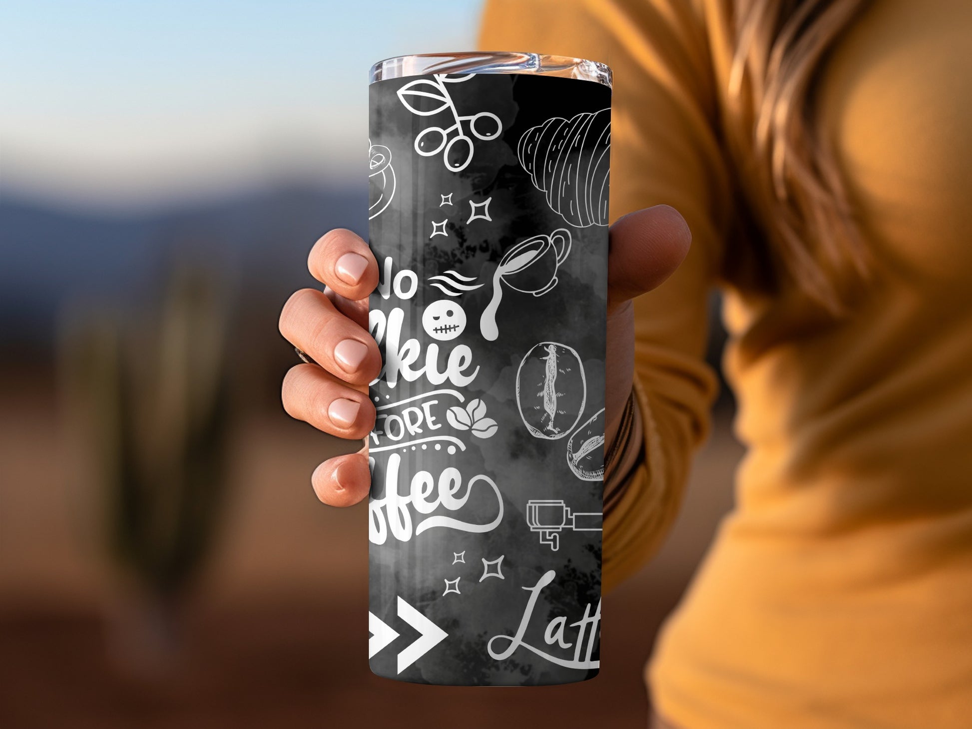 No Talkie Before Coffee Latte Tumbler Travel Mug