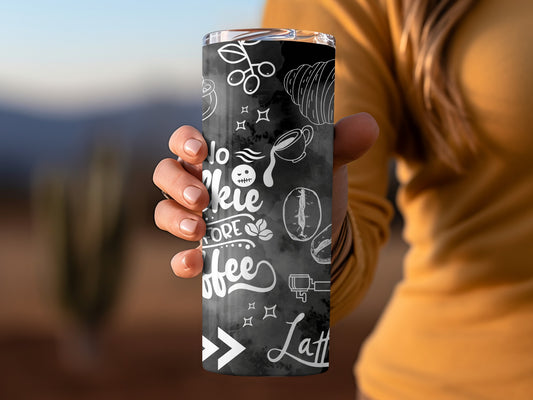 No Talkie Before Coffee Latte Tumbler Travel Mug