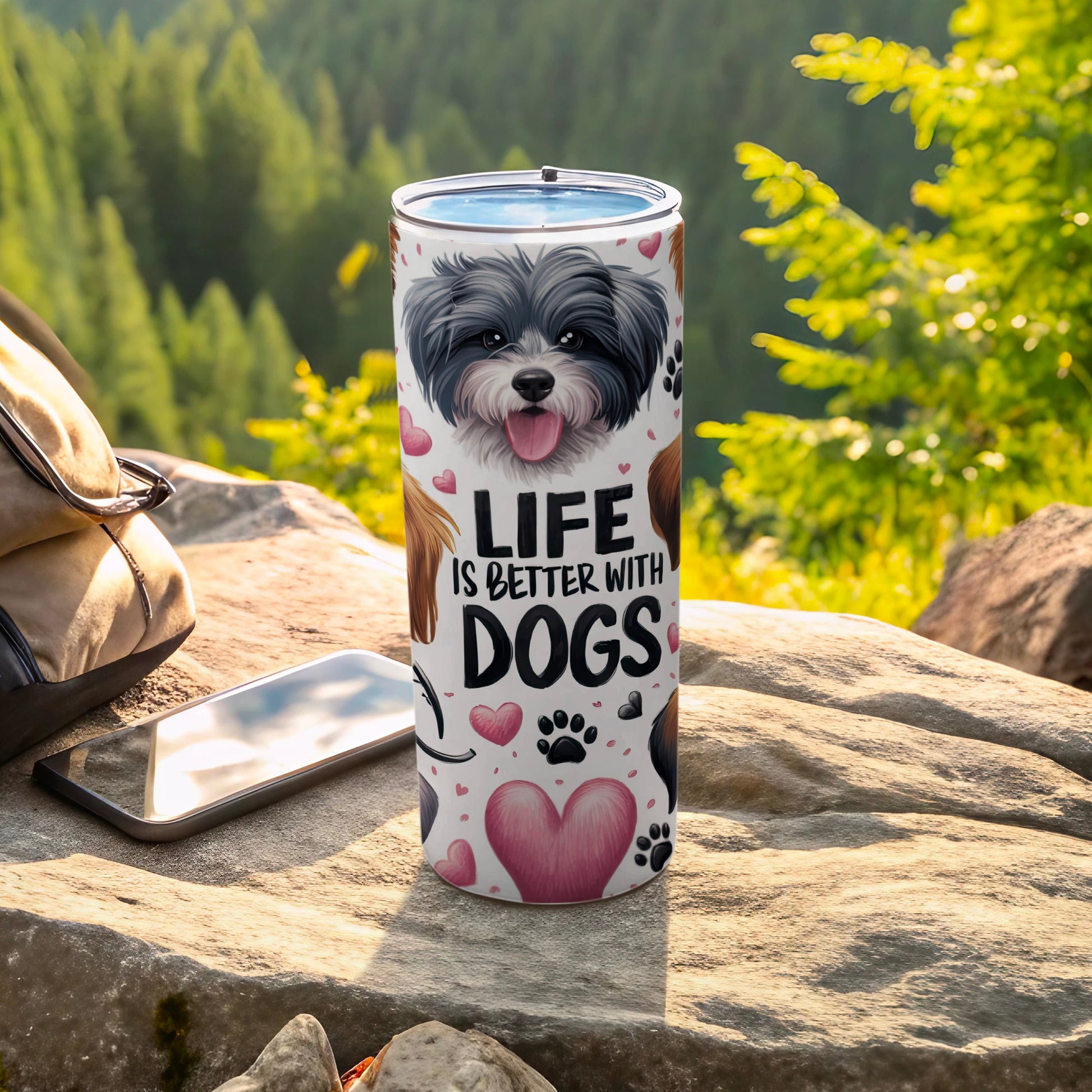 Adorable Dog Life IS BETTER WITH DOGS Tumbler product type
