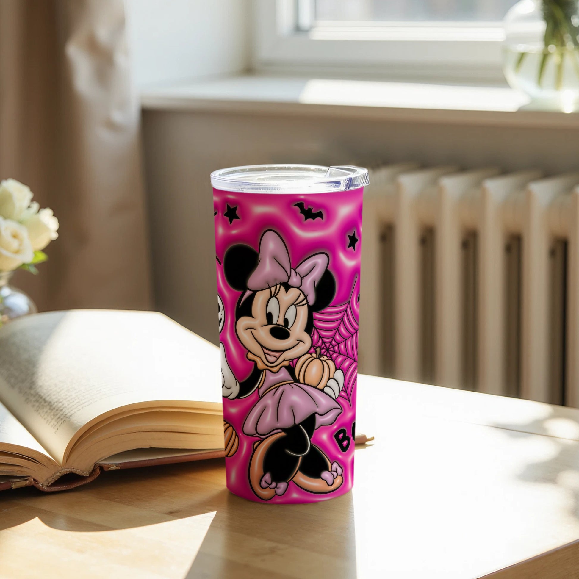 Pink Minnie Mouse Halloween Themed Tumbler Product