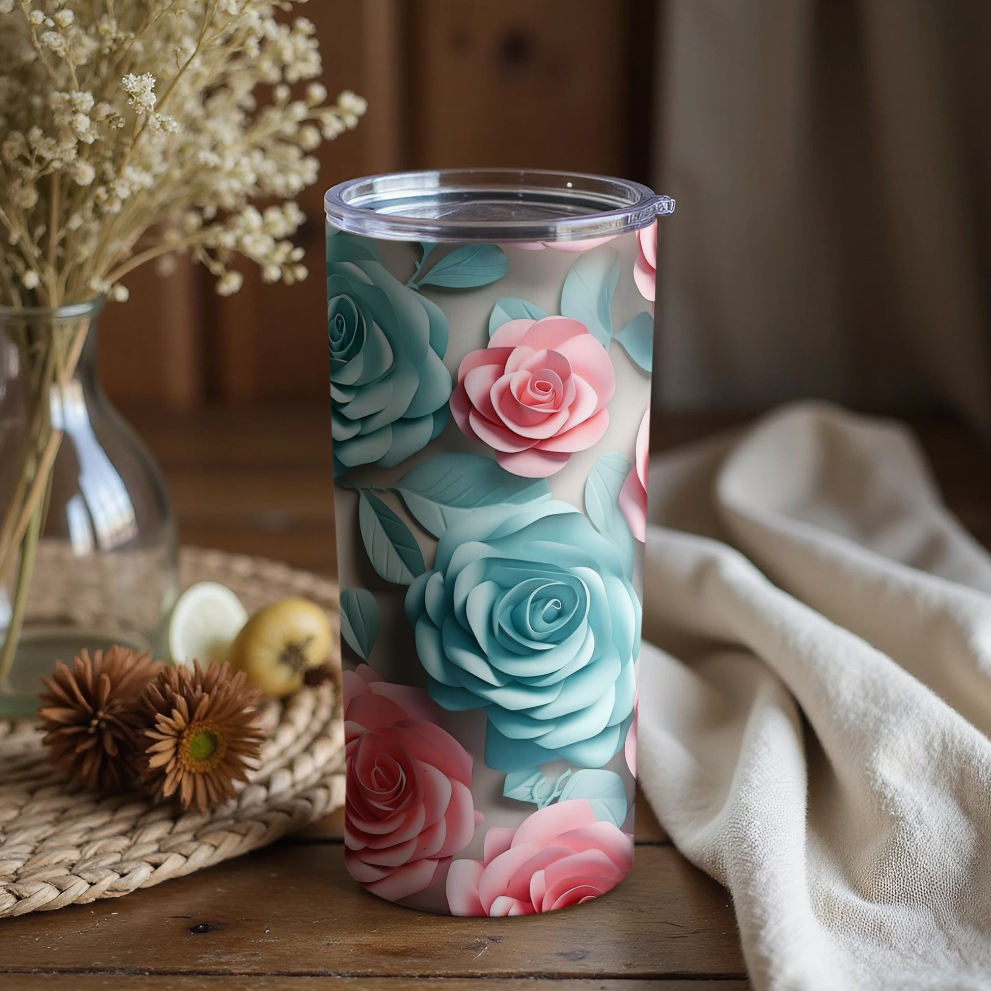 Stylish Floral Design Insulated Tumbler for All Ages