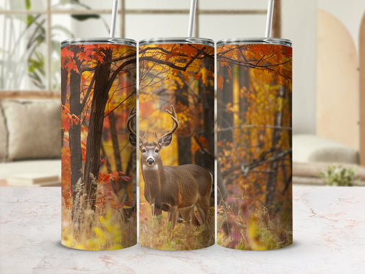 Vibrant Autumn Deer Forest Scene Tumbler product type
Deer, Buck, Autumn, Fall, Forest, Nature, Wildlife, Outdoors, Trees, Leaves, Orange, Yellow, Rustic, Hunting, Wilderness, Woodland, Scenic, Vibrant, Tumbler, Drinkware