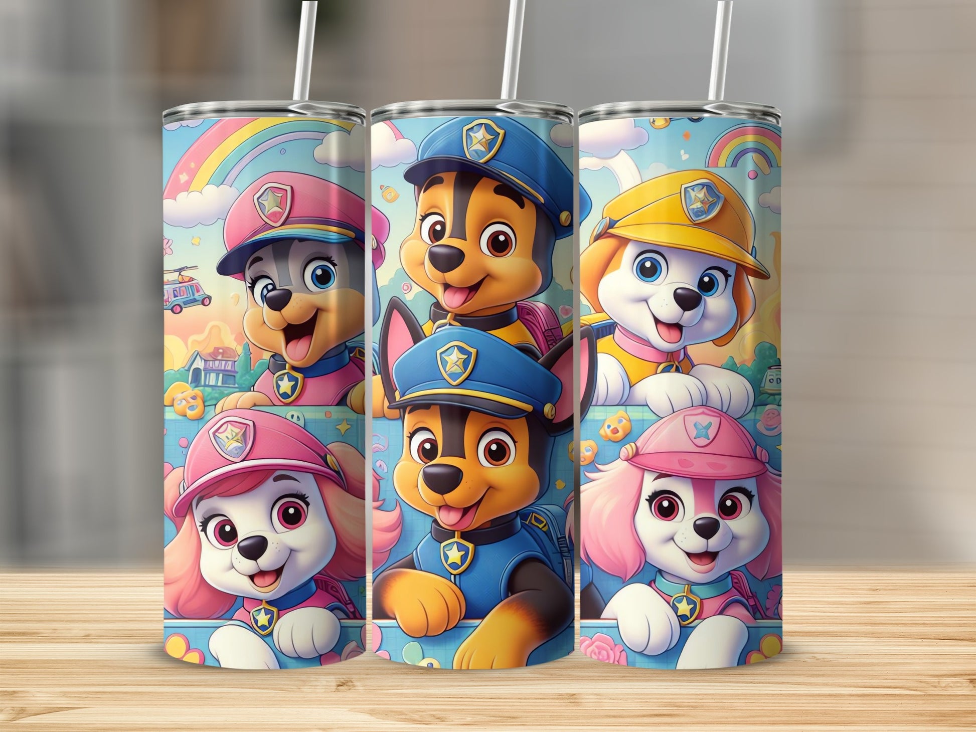Colorful Kids Cartoon Character Design Insulated Tumbler