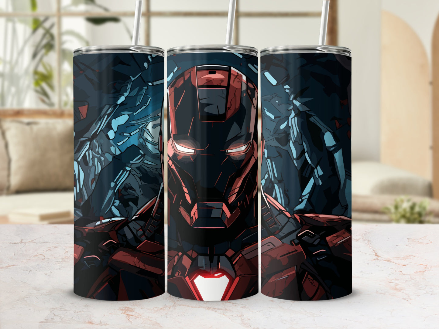 Superhero Mask Design Tumbler 20 oz Stainless Steel