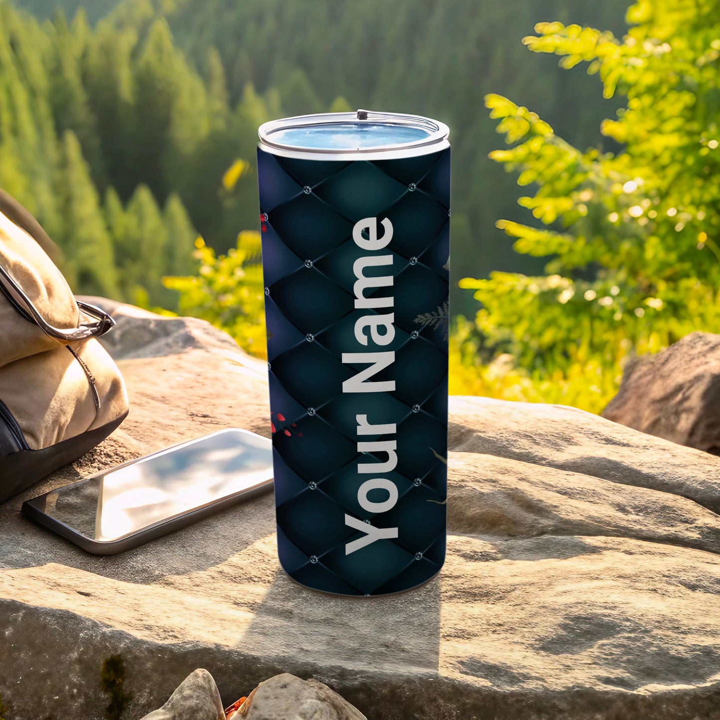Personalized Outdoor Adventure Tumbler with Name Text