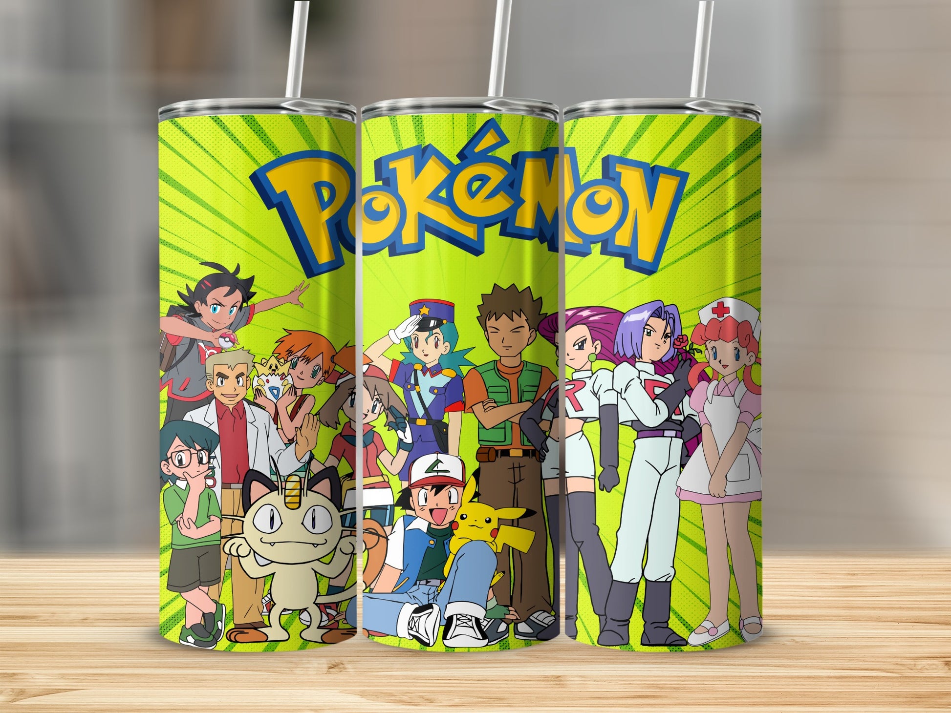 Pokémon Characters Themed Tumbler from Ash to Team Rocket