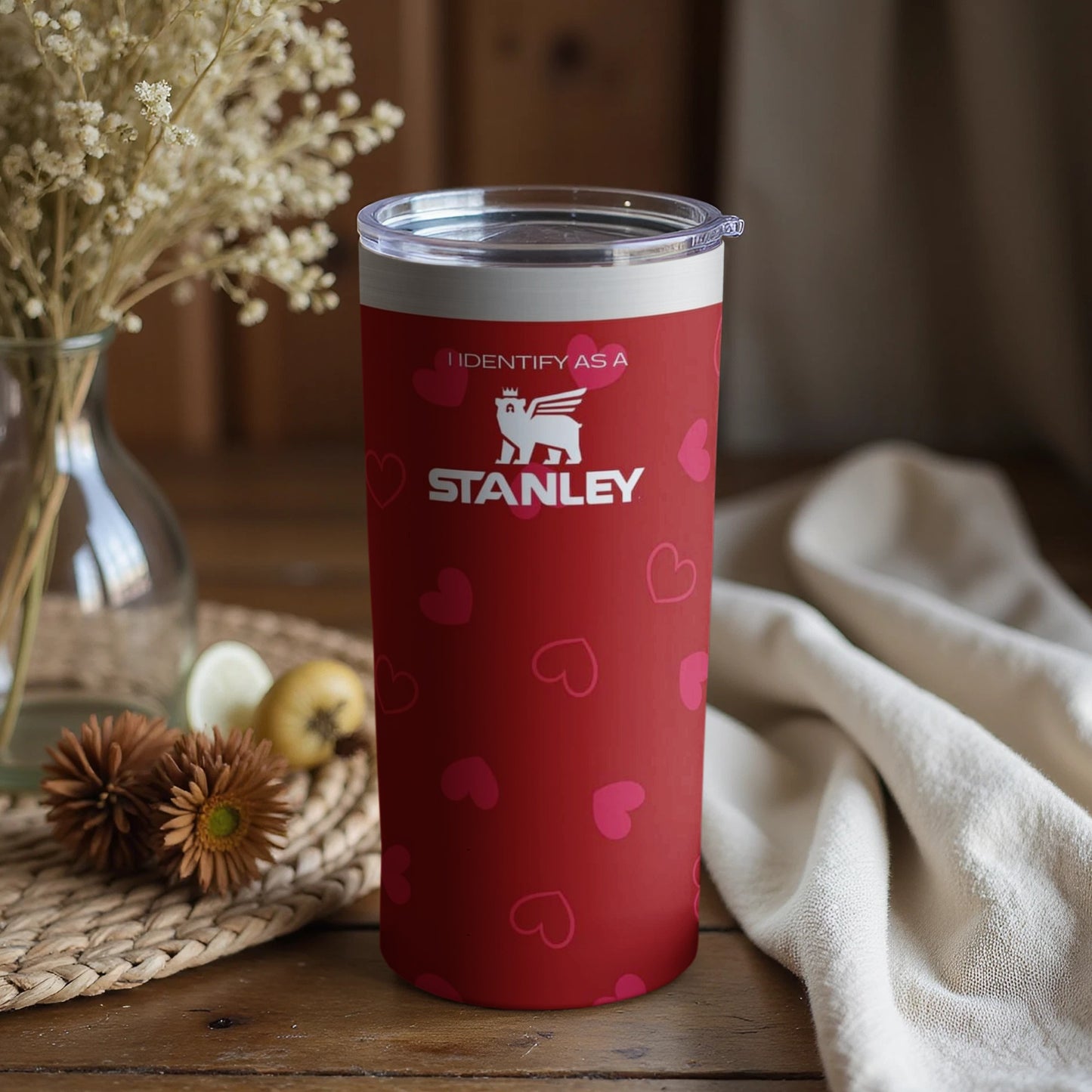 Cute I Identify As A Stanley Heart Pattern Tumbler