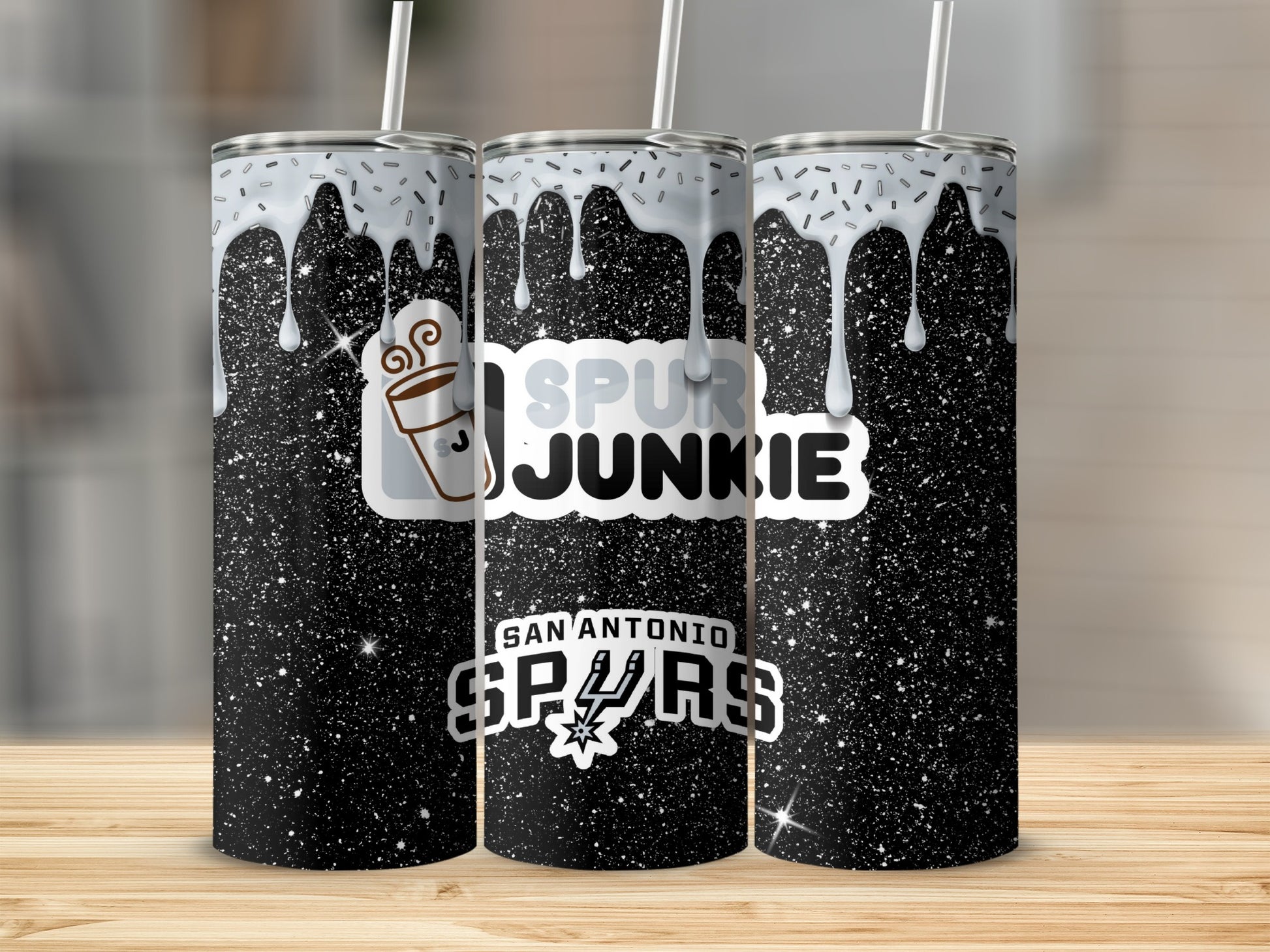 Spur Junkie San Antonio Spurs Sparkle Tumbler