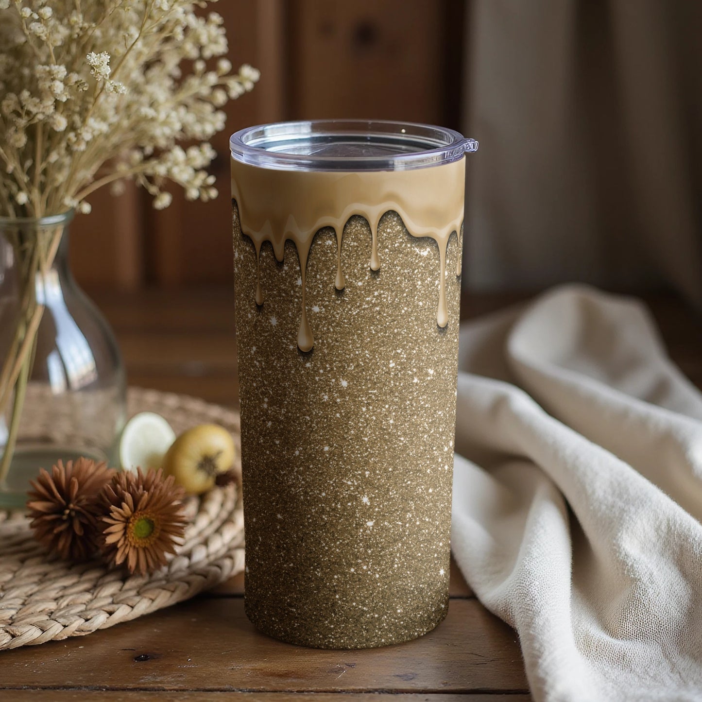Stunning Glittery Drip Tumbler for Everyday Use