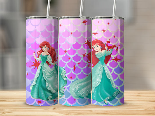 Little Mermaid Princess Ariel Themed Tumbler
