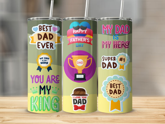 Best Dad Ever My Hero Father's Day Themed Tumbler
