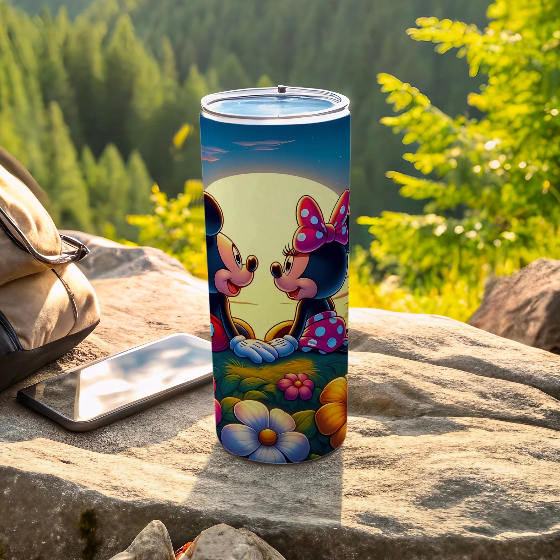Adorable Cartoon Couple Scene Themed Tumbler
