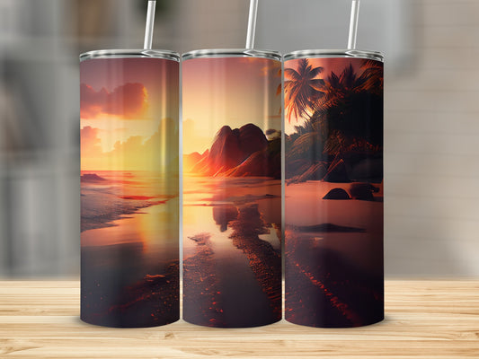 Sunset Beach Scenic Travel Tumbler for Everyday Use