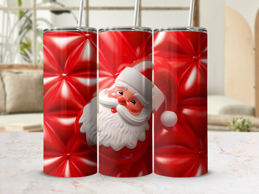 Santa Claus and Red Decor Design Tumbler