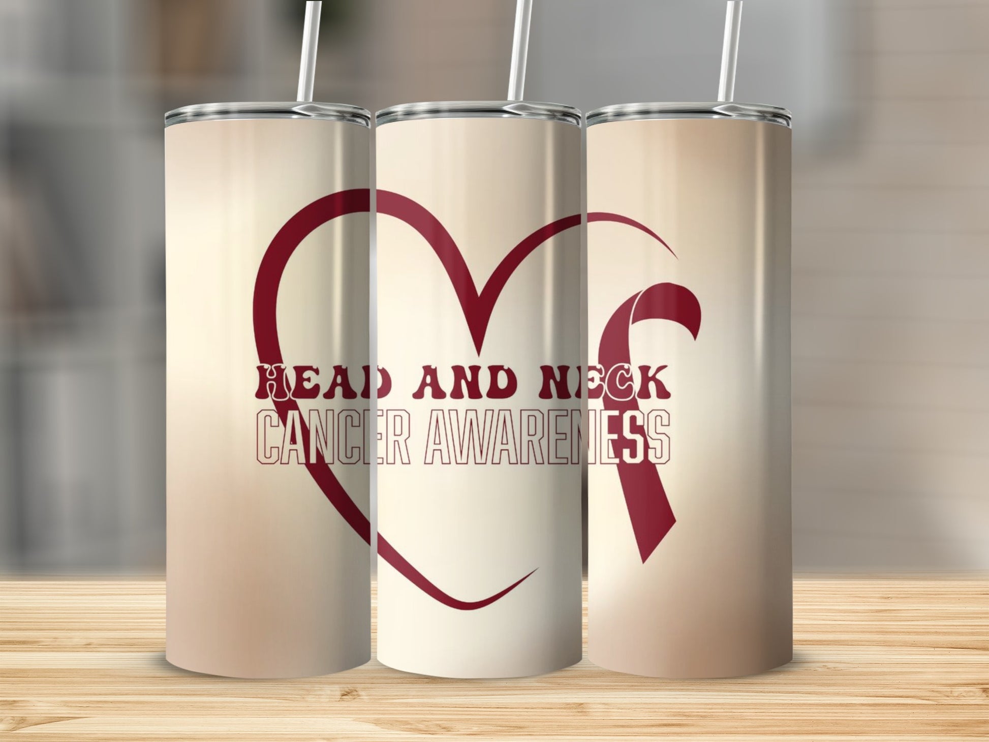 Head and Neck Cancer Awareness Tumbler Product