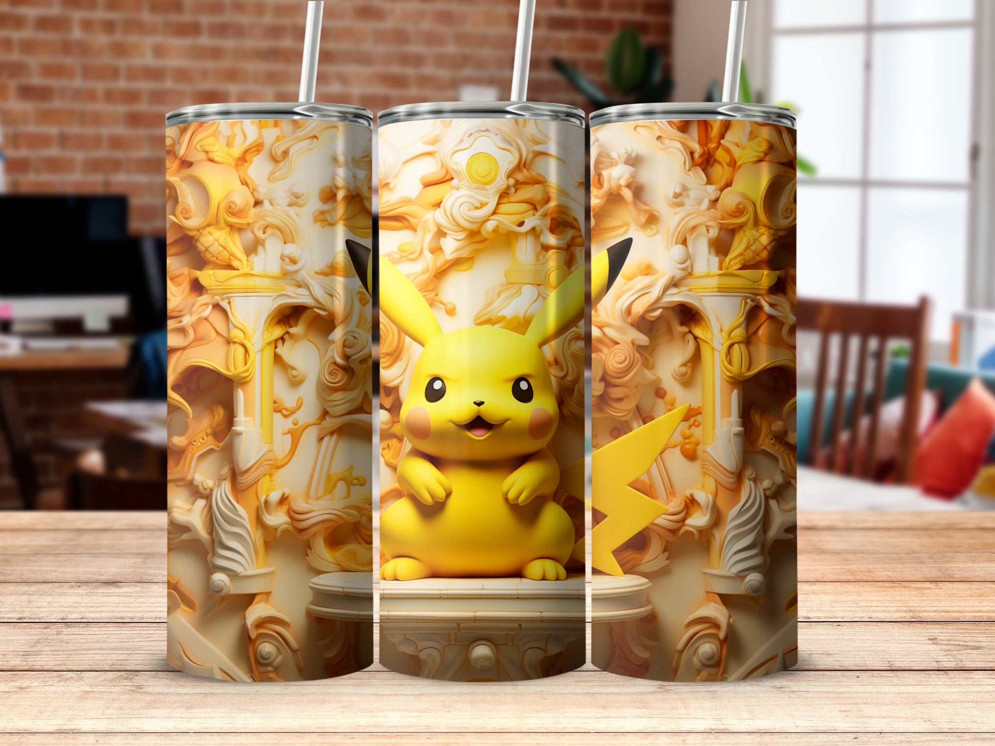 Adorable Pikachu Design Insulated Tumbler Product