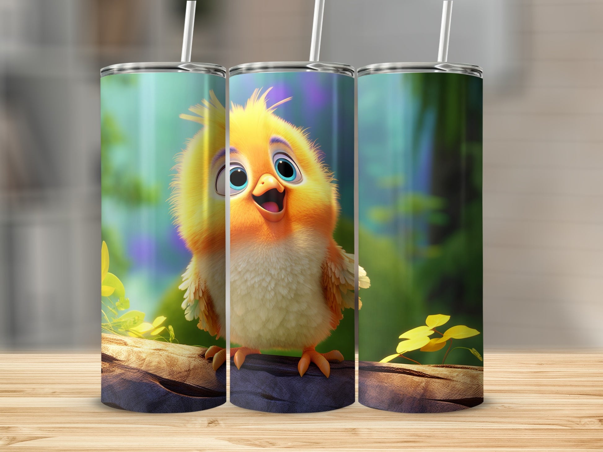 Adorable Yellow Chick Stainless Steel Tumbler