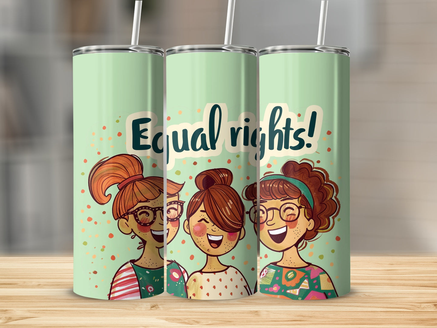 Equal Rights Design Colorful Tumbler Flask for Drinks