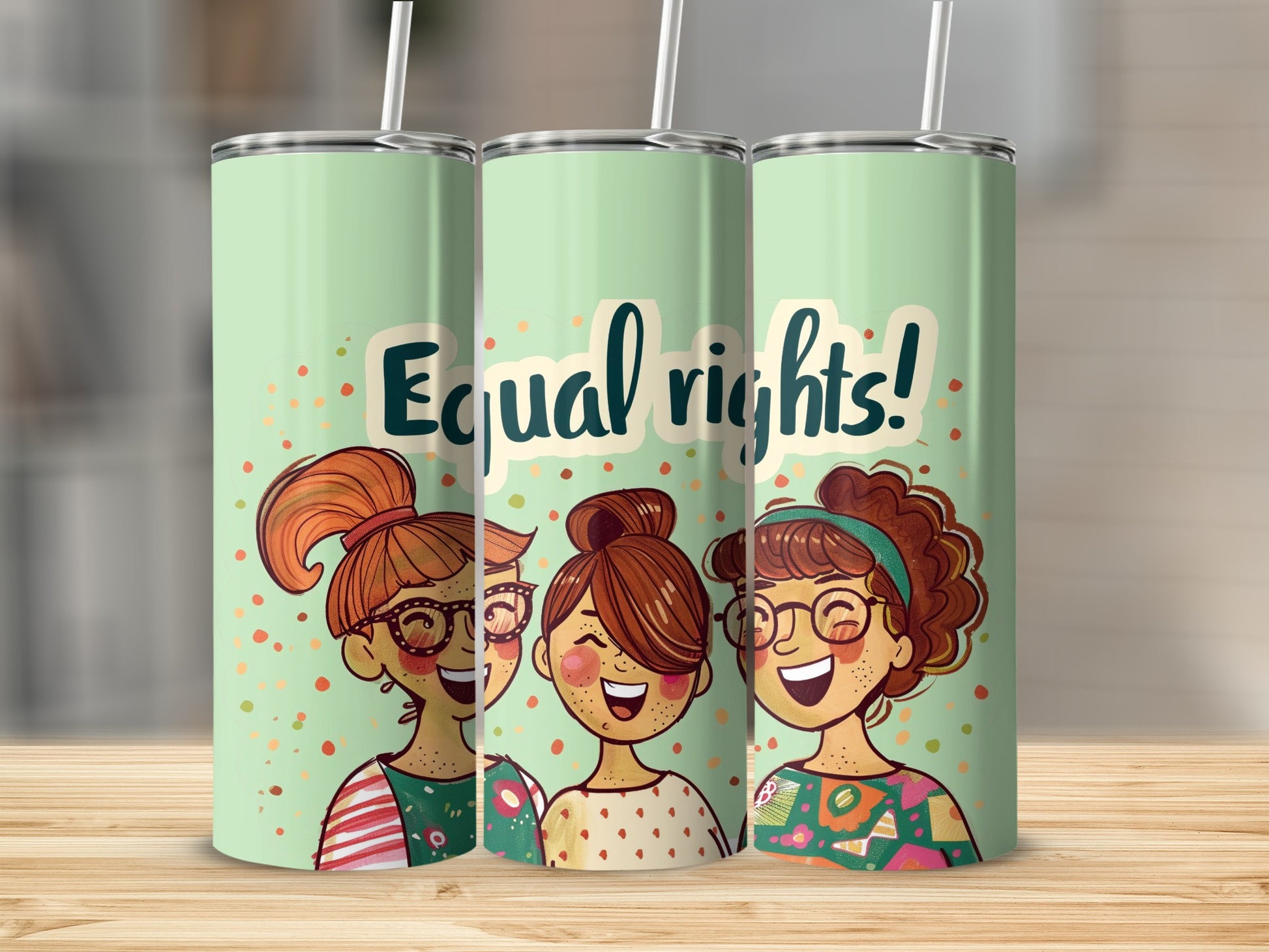 Equal Rights Design Colorful Tumbler Flask for Drinks