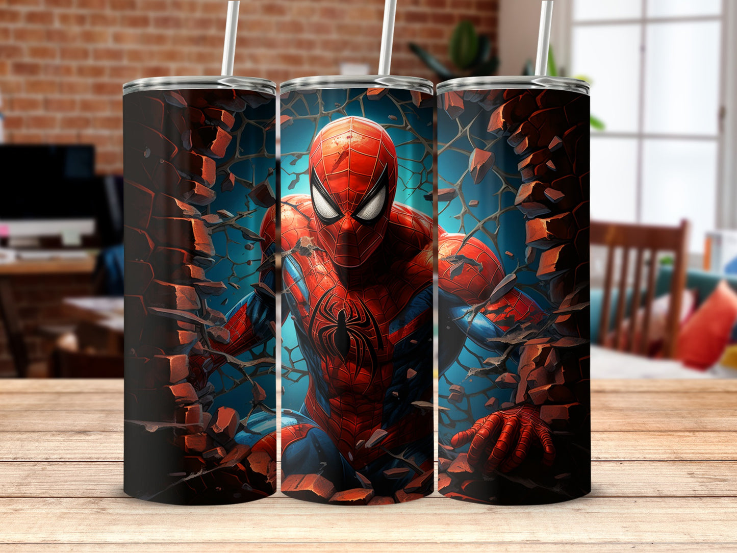 Vivid Superhero Themed Cup Design for Fans