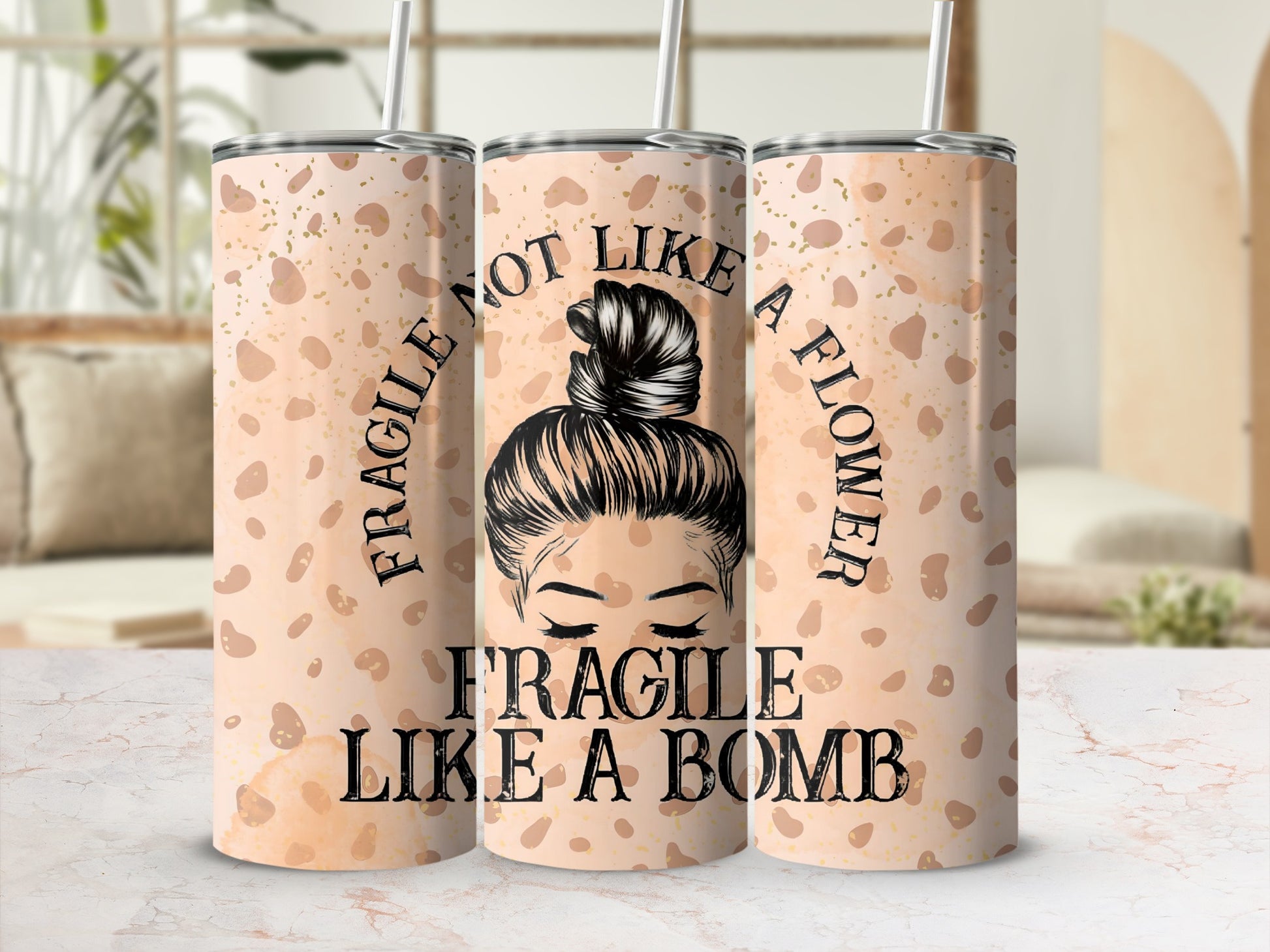 Fragile Not Like A Flower Fragile Like A Bomb Tumbler