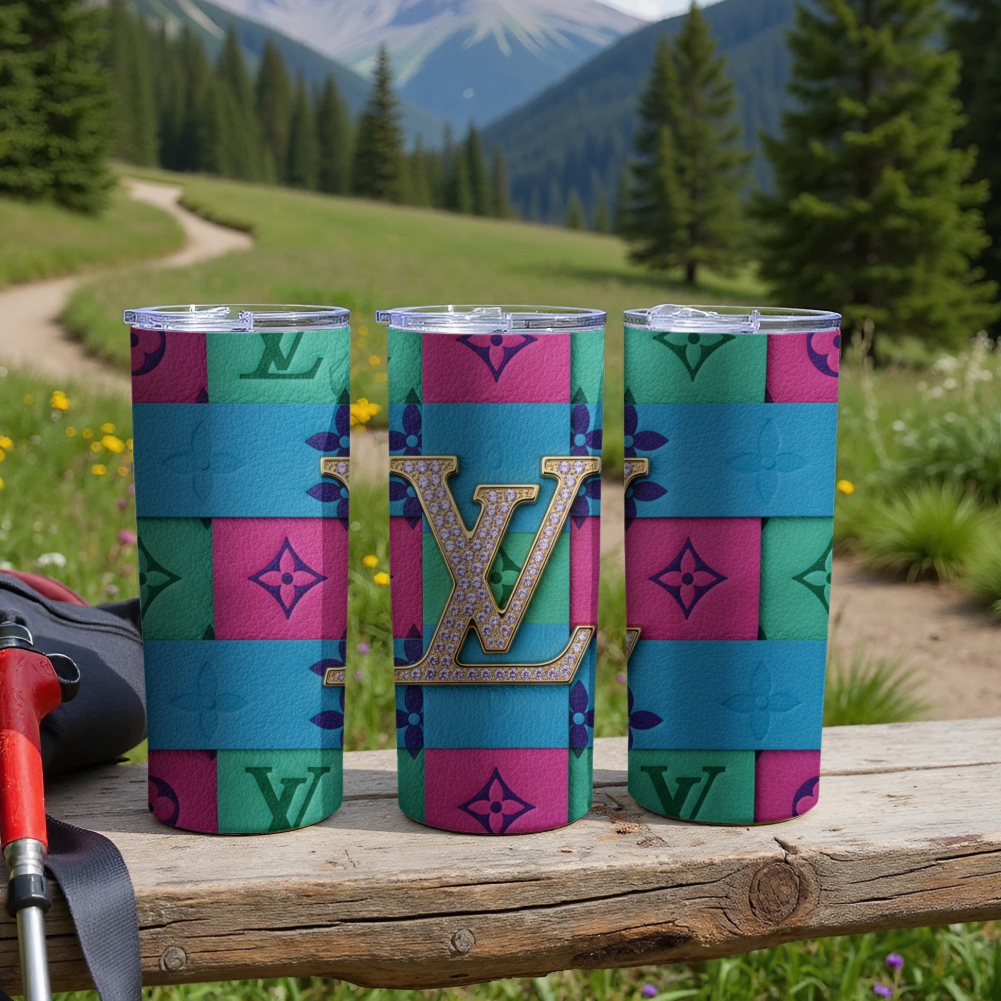 Vibrant Multicolor Pattern Insulated Tumbler