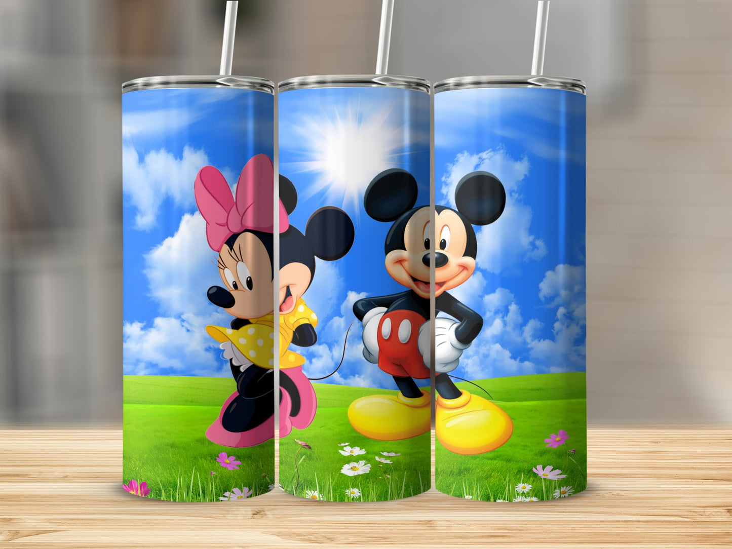 Cute Mickey and Minnie Mouse Tumbler for Kids and Adults