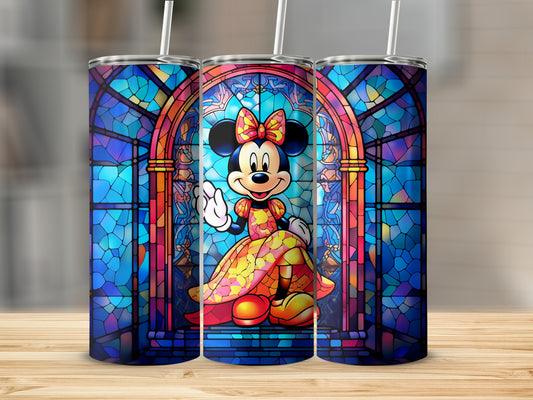 Stained Glass Effect Disney Character Tumbler