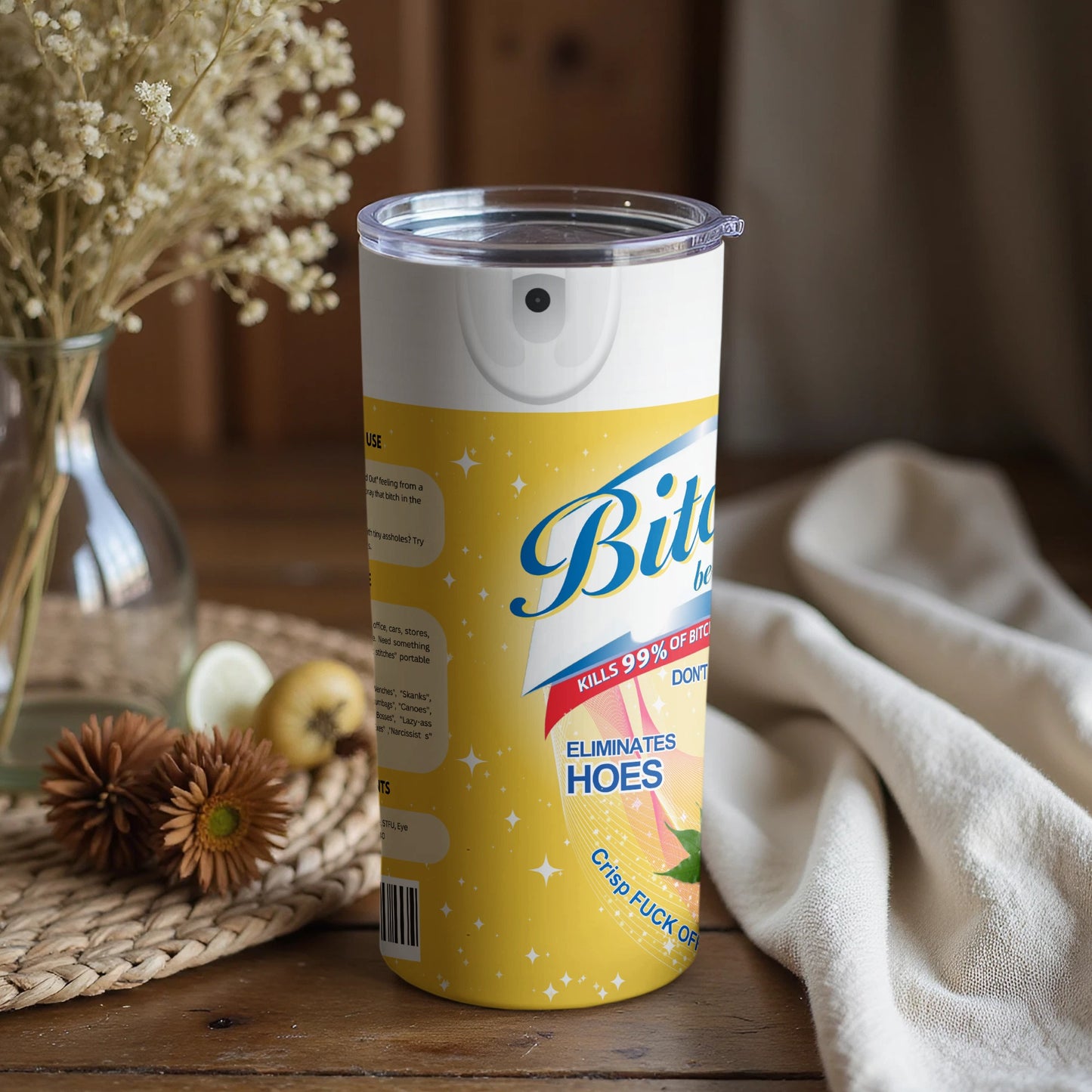 Funny Bits Eliminates Hoes Insulated Tumbler Flask