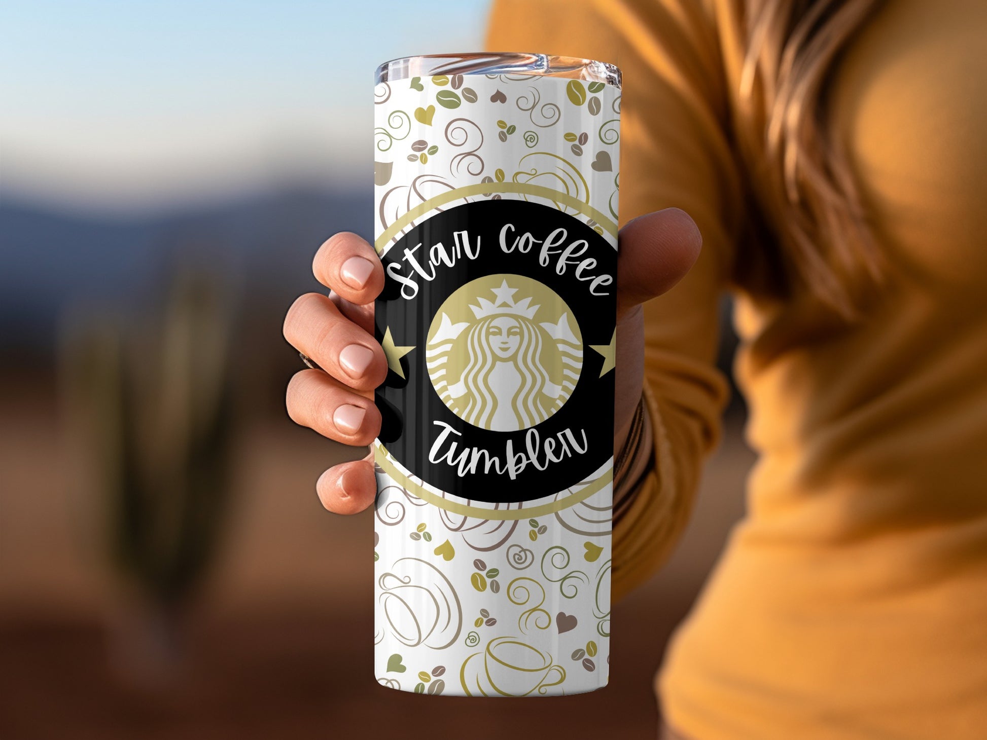 Stylish Star Coffee Tumbler for On-the-Go Enjoyment