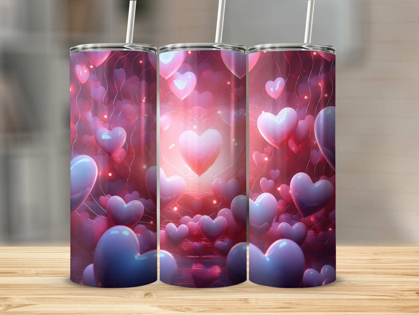 Romantic Heart-themed Tumbler for Special Occasions