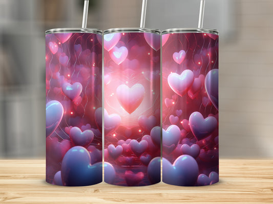 Romantic Heart-themed Tumbler for Special Occasions