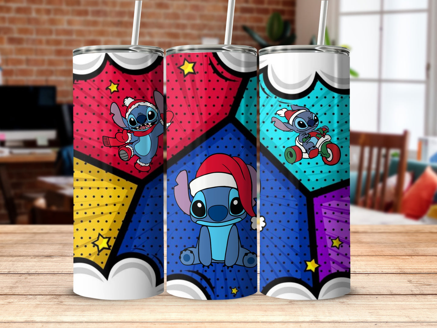 Festive Stitch Themed Tumblers for Christmas Holiday